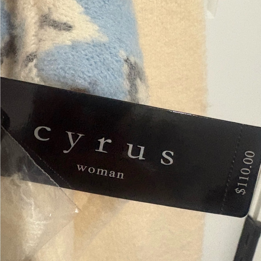 NWT Cyrus Cream and Blue Fair Isle Women's Sweater Size XL/1X - Picture 6 of 7